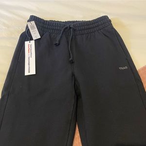 Aritzia TNA Extra Fleece Boyfriend Sweatpant Size XS in Black